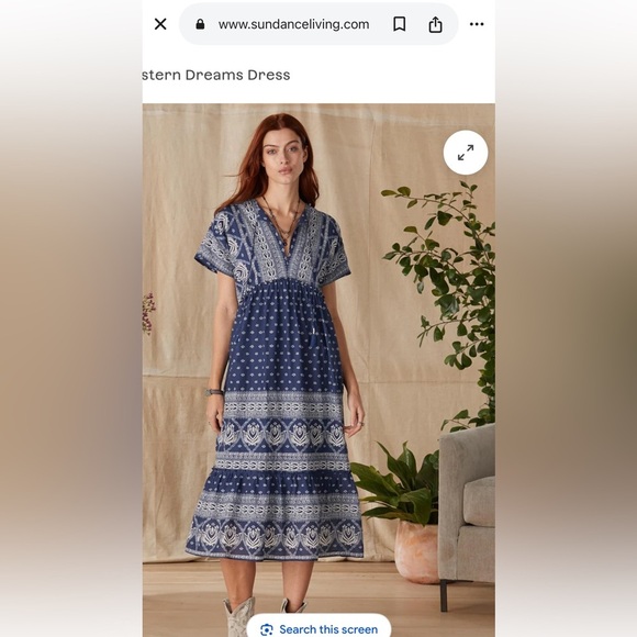 Melissa Neptune Blue and White Patterned Boho Dress - Picture 10 of 10